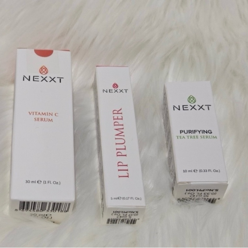 Nexxt Skincare Trio - Vitamin C , Purifying Tea Tree , Lip Plumper